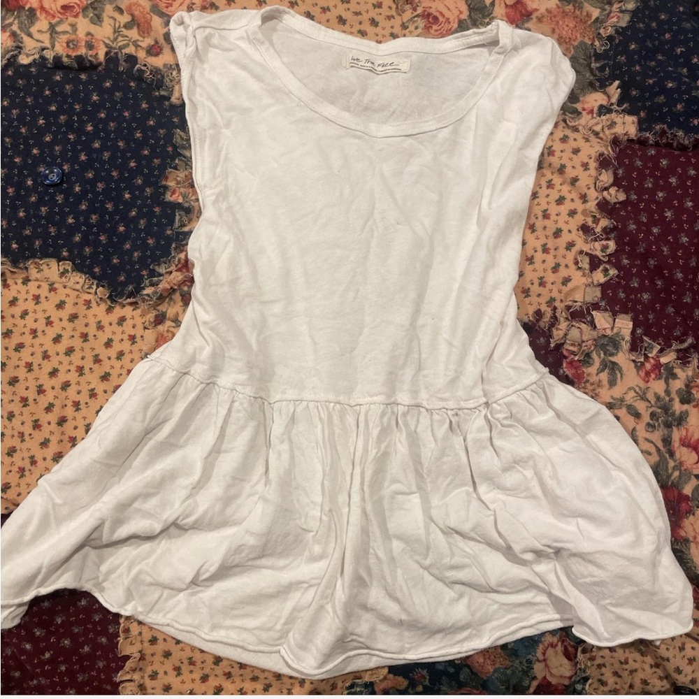 White Sleeveless Babydoll Top